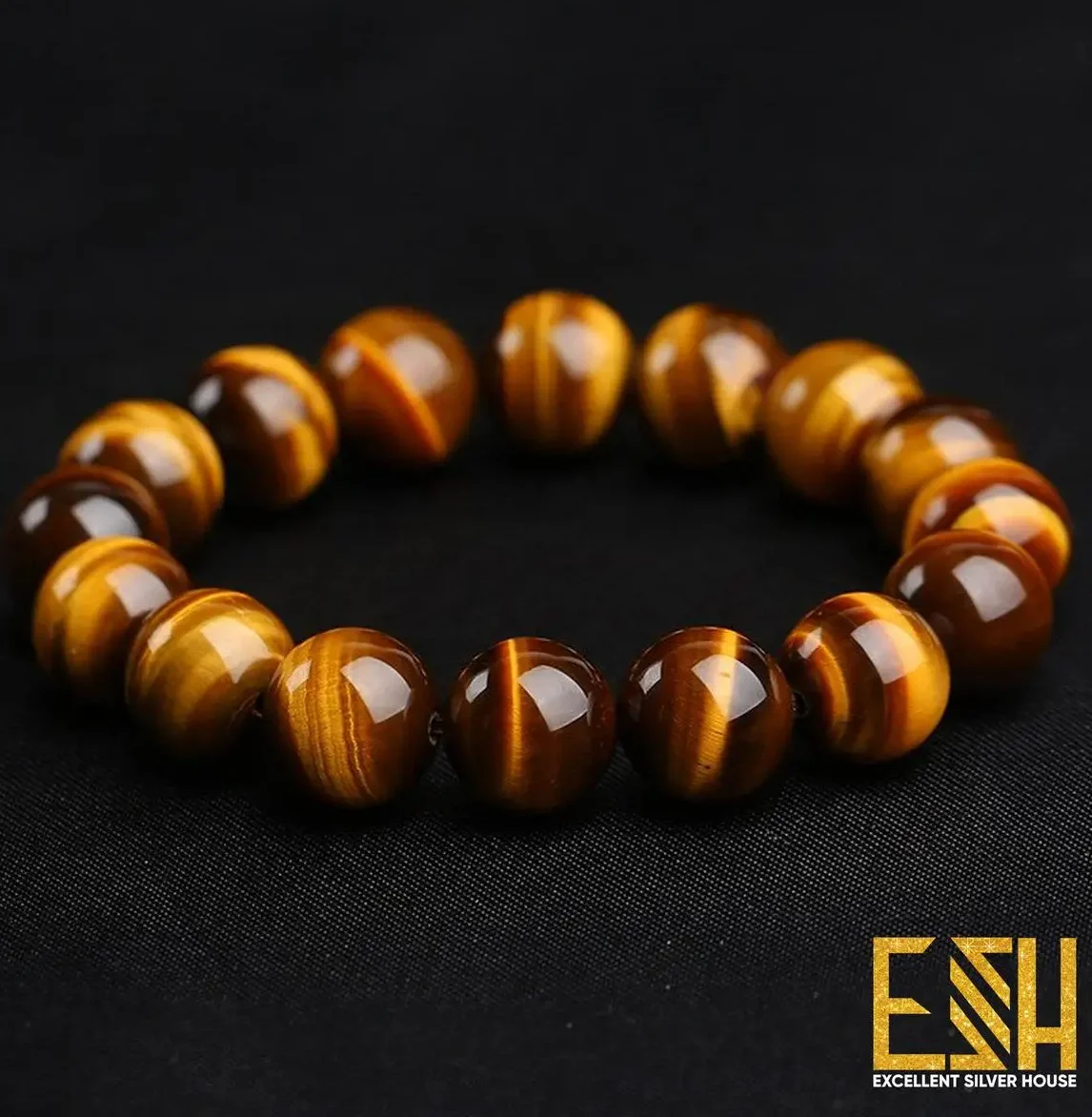 Yellow Tiger Eye With Gem Corporation warranty 16MM (NO WARRANTY CARD)