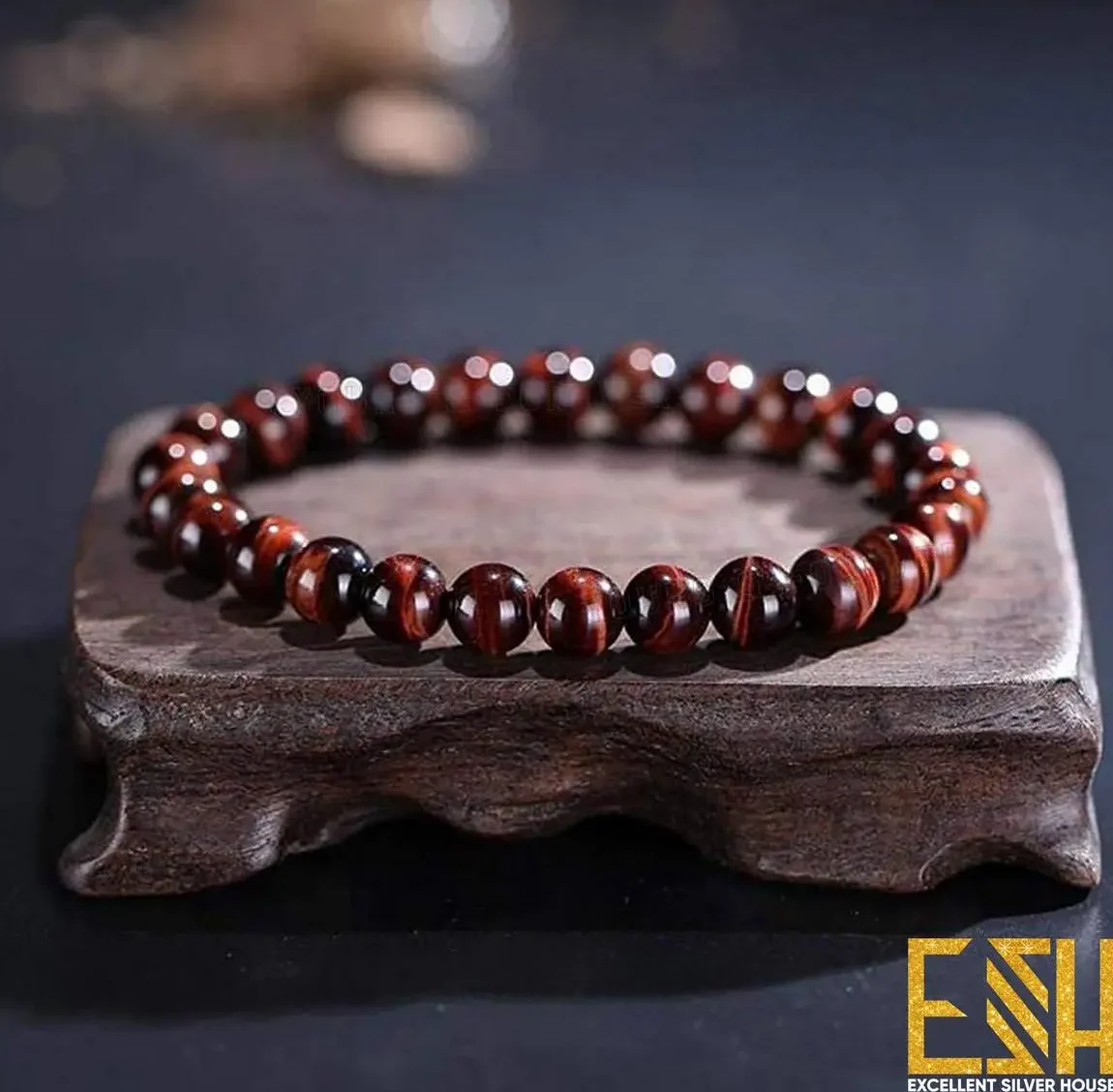 Red Tiger Eye With Gem Corporation warranty 14MM (NO WARRANTY CARD)