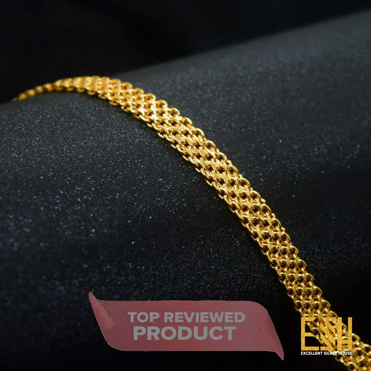 Gold plated 3.5MM Bismark Bracelet For Gents & Ladies