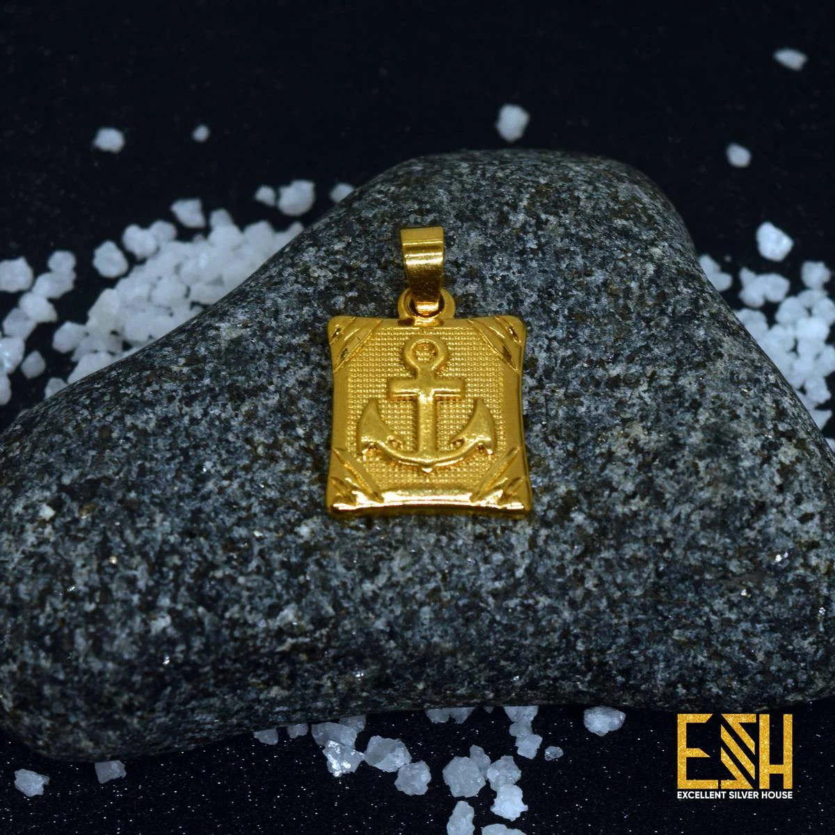 Gold Plated Box Shape Ancor Pendant