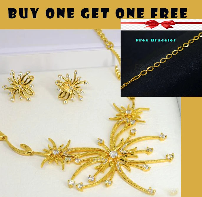 BUY Plated Necklace Get Bracelet FREE - Hight qulity plated necklace and bracelet for women