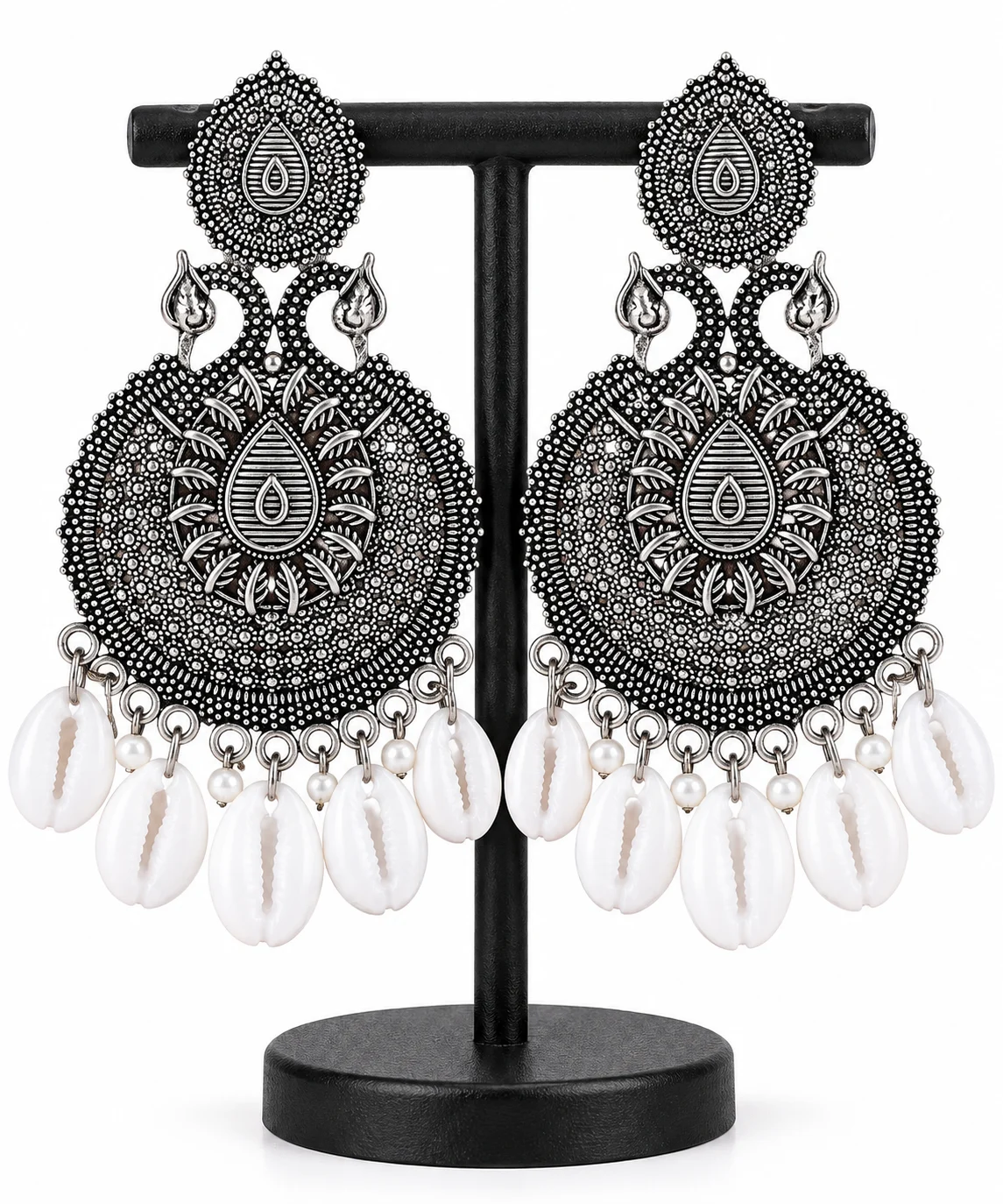 ESH Silver color Attractive Fashion jewelry design earrings with white seashells drop earring for women and girl