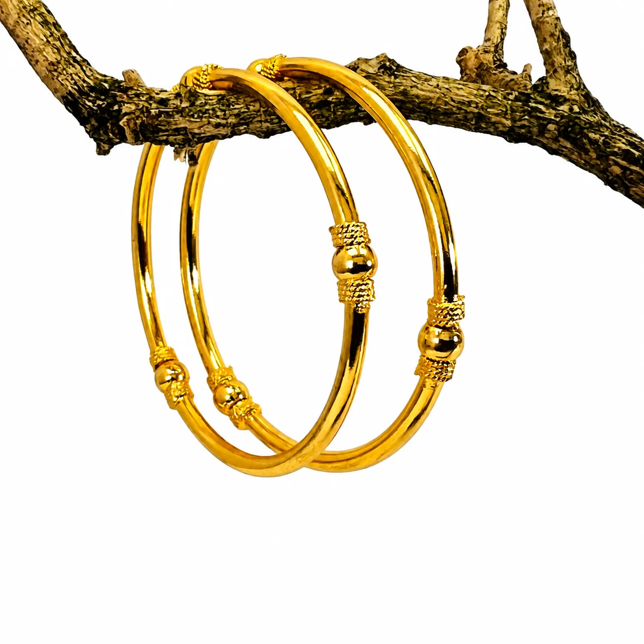 Gold Plated Fashion Jewelry | Plain Bangle with Lightweight Cute bangles for Women and Girl