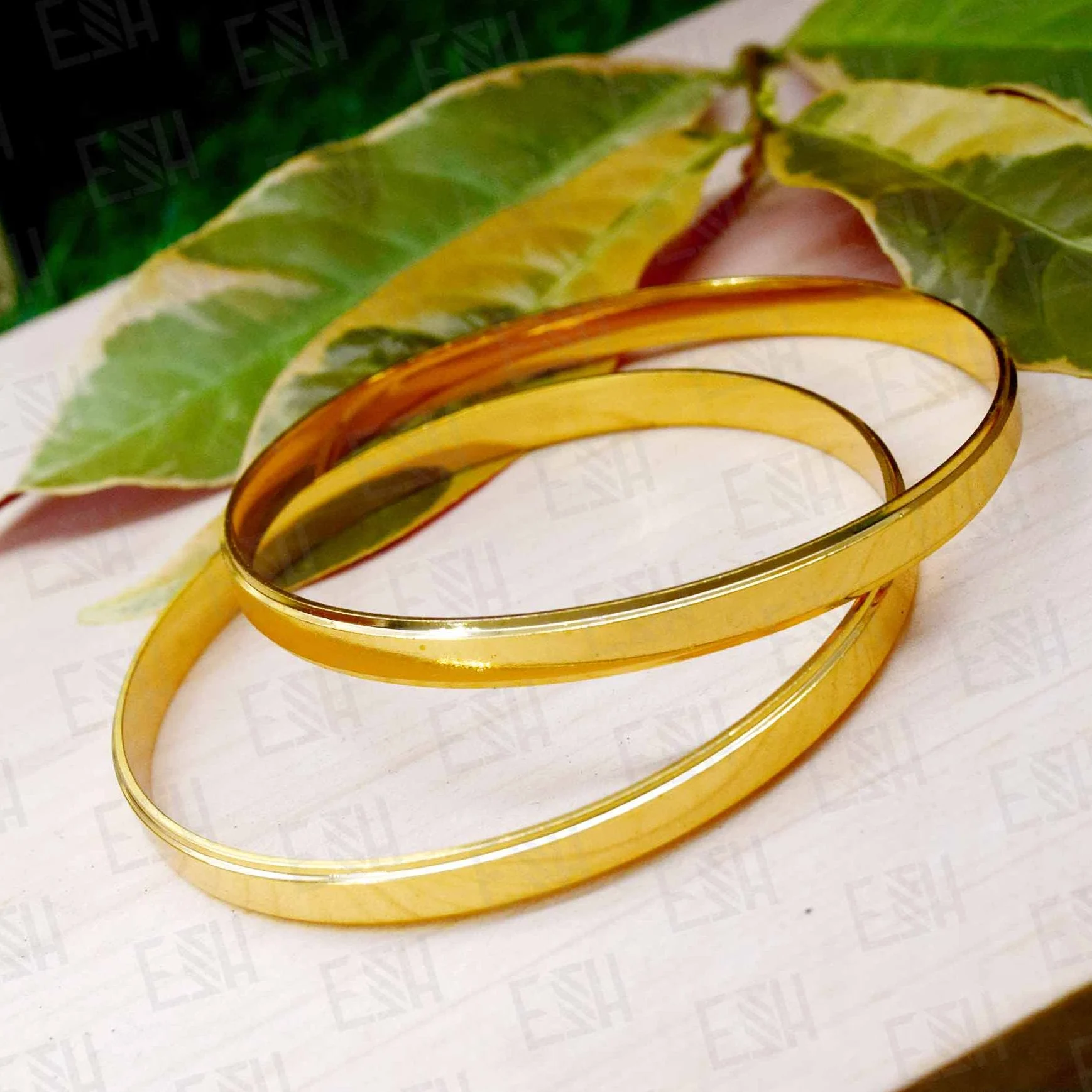 Gold Plated bangal Guarantee Plain Plain Love Bracelet gold 2 Bangle Fashion Style for Women and girls bangle