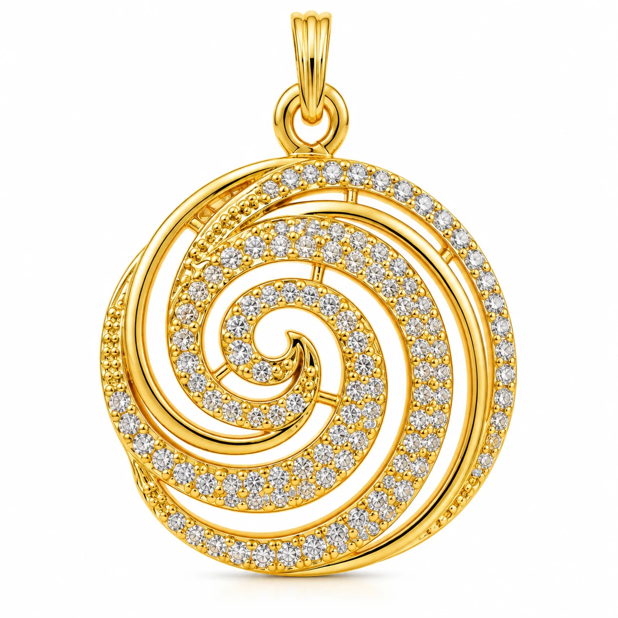 ESH Original Gold-Plated Jewellery | Quality Guaranteed | Premium Finish | Derana Pendant with Sparkling Stones | Premium Fashion Jewellery for Women