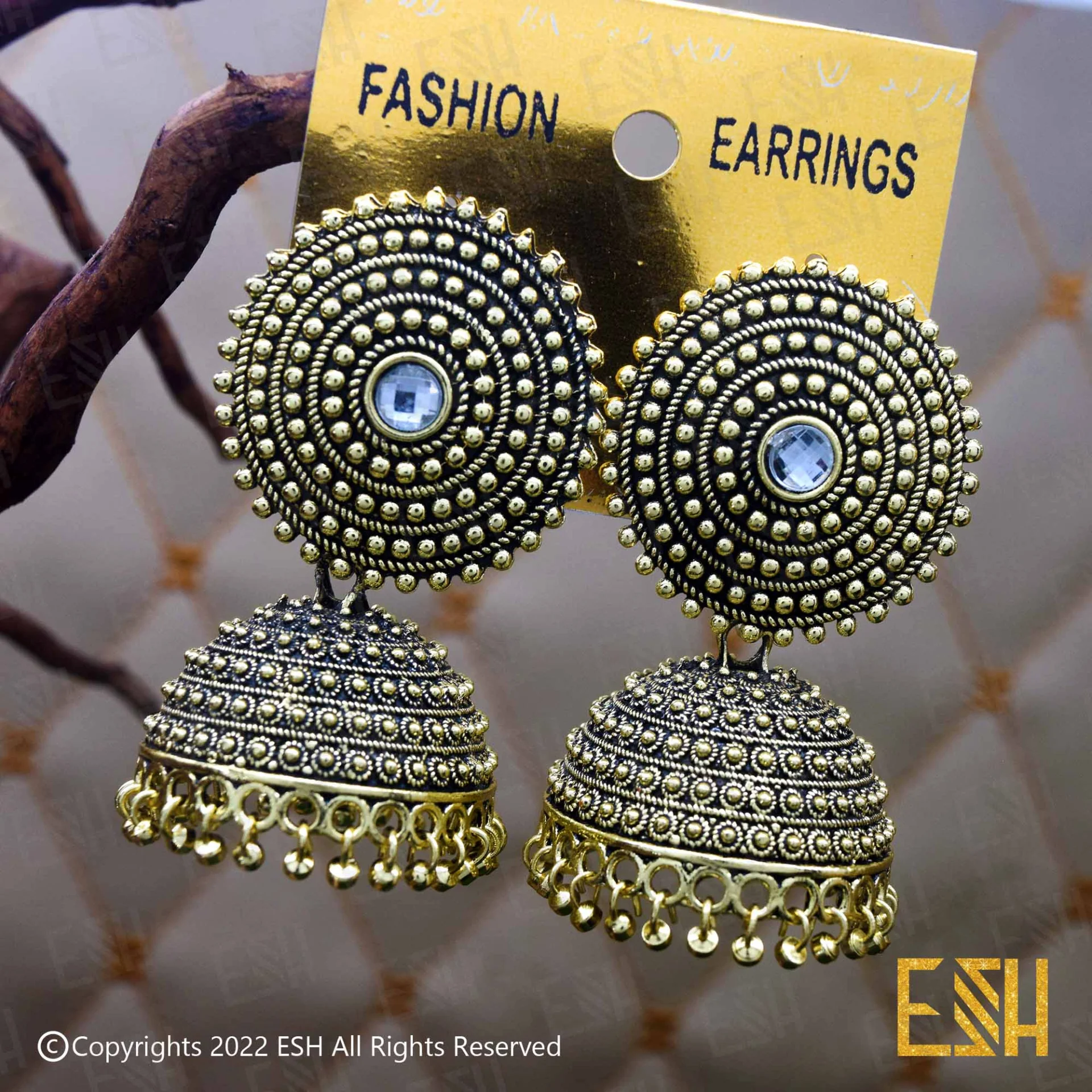 dull gold Jimmikki Earrings With White Pearl For Women Party Wedding Earing Fashion Female Engagement Jewelry Valentine's Day Gift