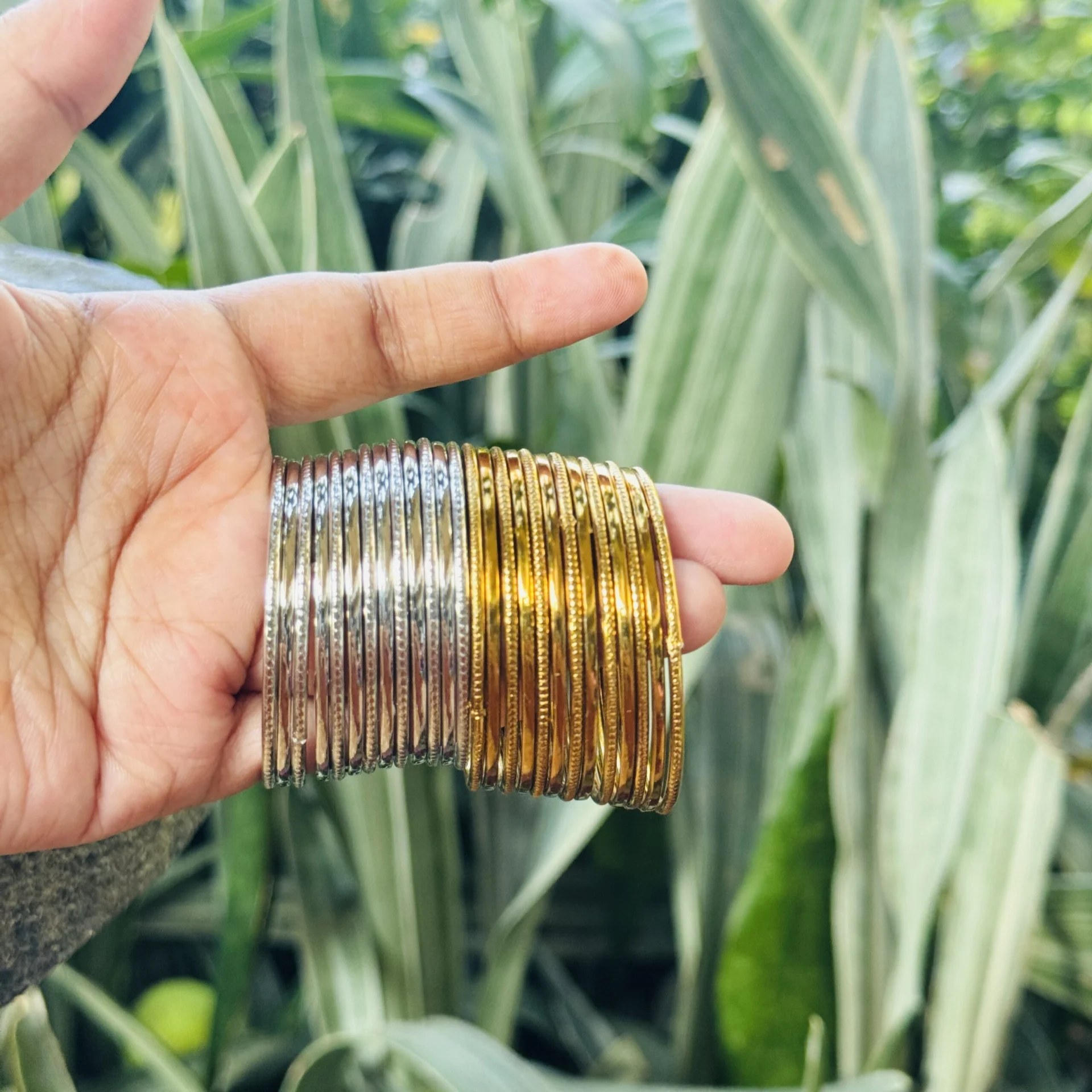 Beautiful fancy shine bangle set with gold, silver color bangle for baby and toddler girls