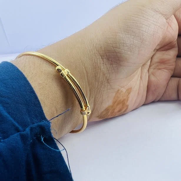 2024 gold plated mondial bangle for women and girl Adjustable Link Engraved Gift