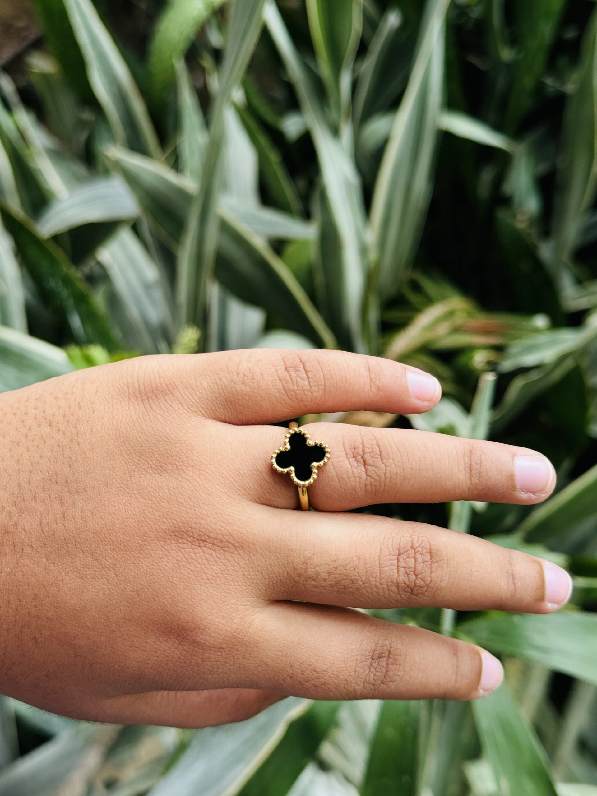 Gold Plated Clover ring Four leaf clover ring Jewelry Gifts Trendy for Women