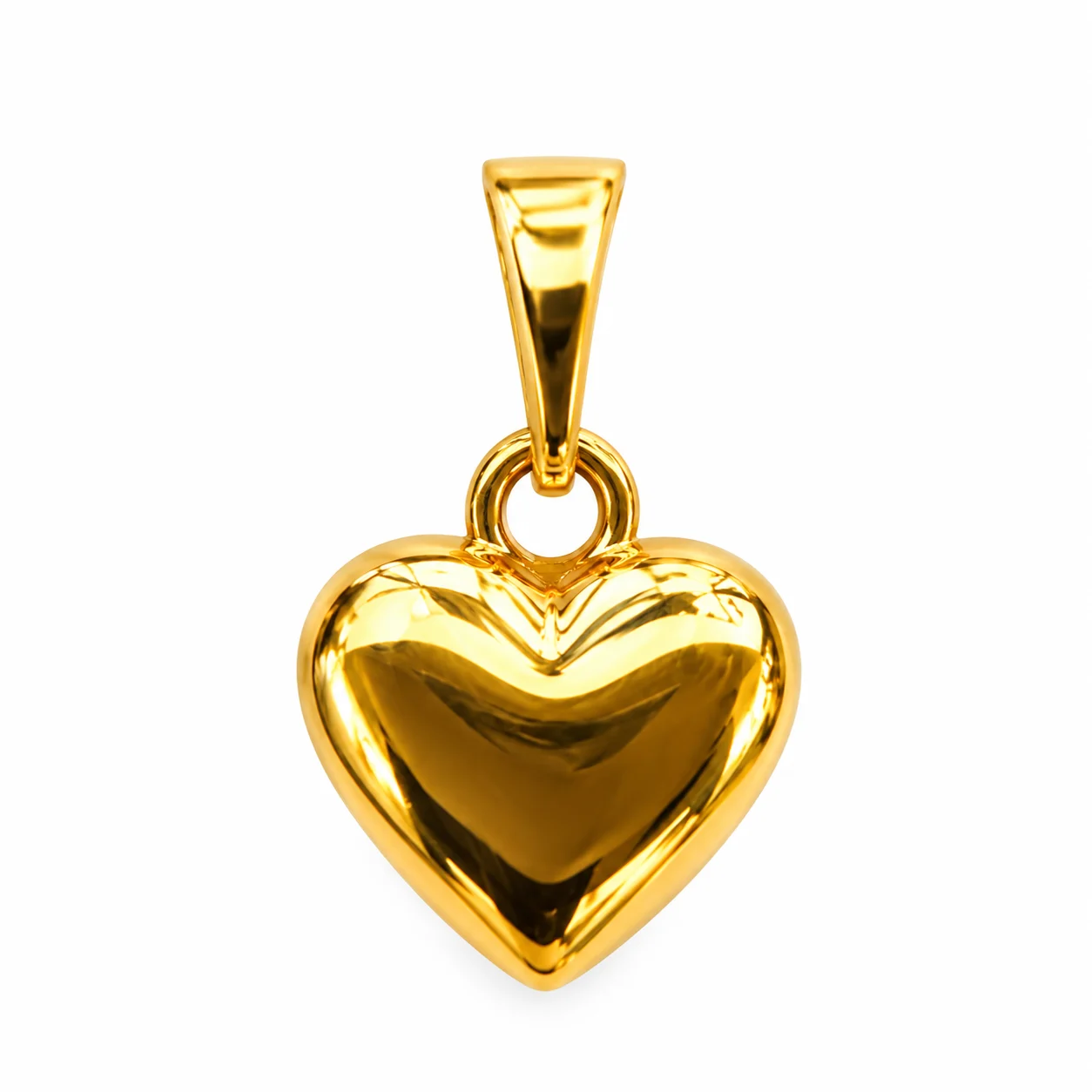 Original Gold-Plated Jewellery | Quality Guaranteed | Premium Finish | Gold Heart Pendant for Baby, Girls & Women | Cute Shiny Heart Charm