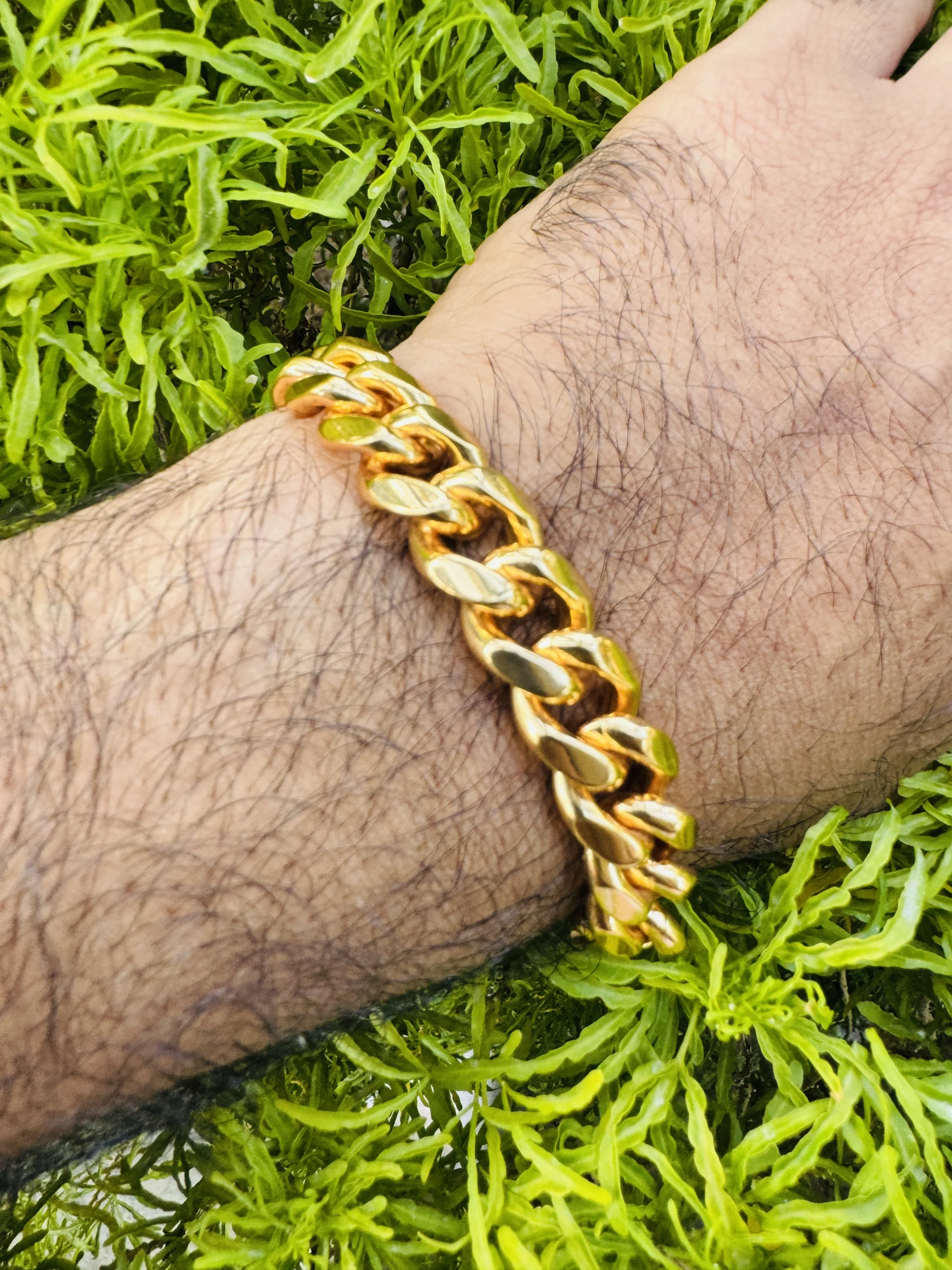 Elegant Gold Chain High quality double Albert 12MM Bracelet for Men